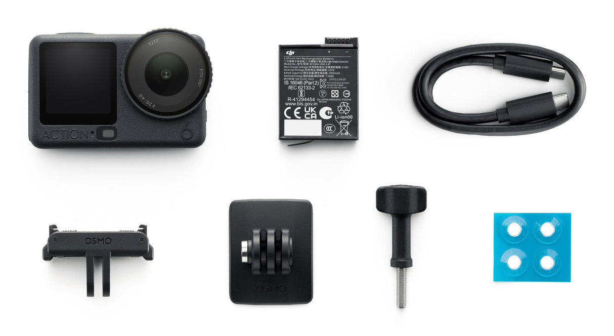 DJI Osmo Action 6 Standard Combo kamera til actionsport 38 MP 4K Ultra HD CMOS 25,4 / 1,1 mm (1 / 1.1") Wi-Fi 149 g