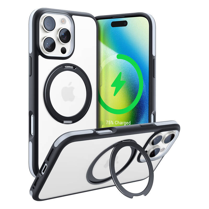 Torras Ostand R Fusion Case til iPhone 16 Pro (Sort)