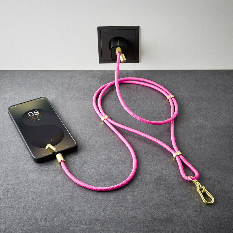 Intenso Handykette als Lade- + Datenkabel USB-C bis 1,65m neon pink USB-kabel USB C Lyserød