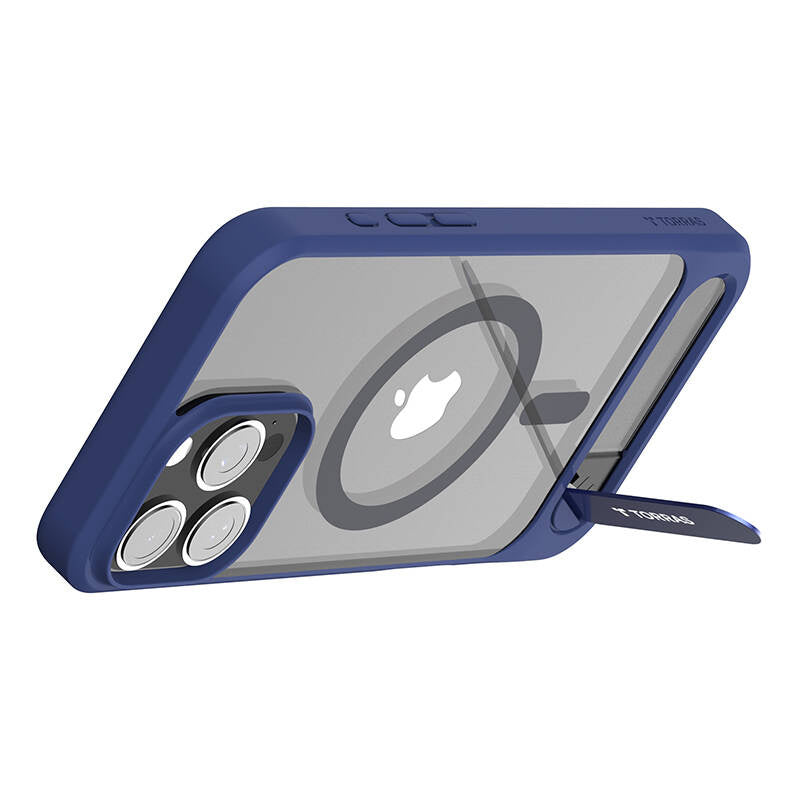 Torras Pstand Series Case til iPhone 16 Pro (blå)