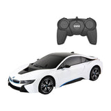 RASTAR R/C 1:18 BMW i8 fjernbetjeningsbil (hvid)