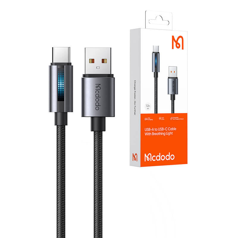 Mcdodo CA-5180 USB-A til USB-C kabel, 1,2 m (sort)