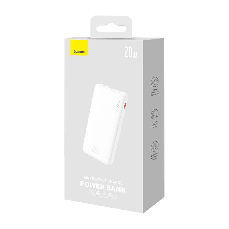Baseus Airpow 10000mAh 20W powerbank (hvid)