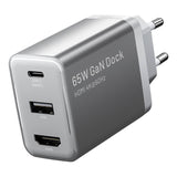 Vention FJAH0-EU USB ((C+A) + HDMI GaN-netoplader (60W/5W/4K@60Hz) (grå)