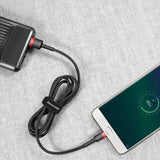 Baseus Cafule Cable CAMKLF-B91 USB-A / micro USB 2.4A 1 m - sort og rød