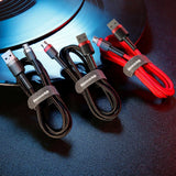 Baseus Cafule Cable CAMKLF-CG1 USB-A / micro USB 1.5A 2 m - sort-grå