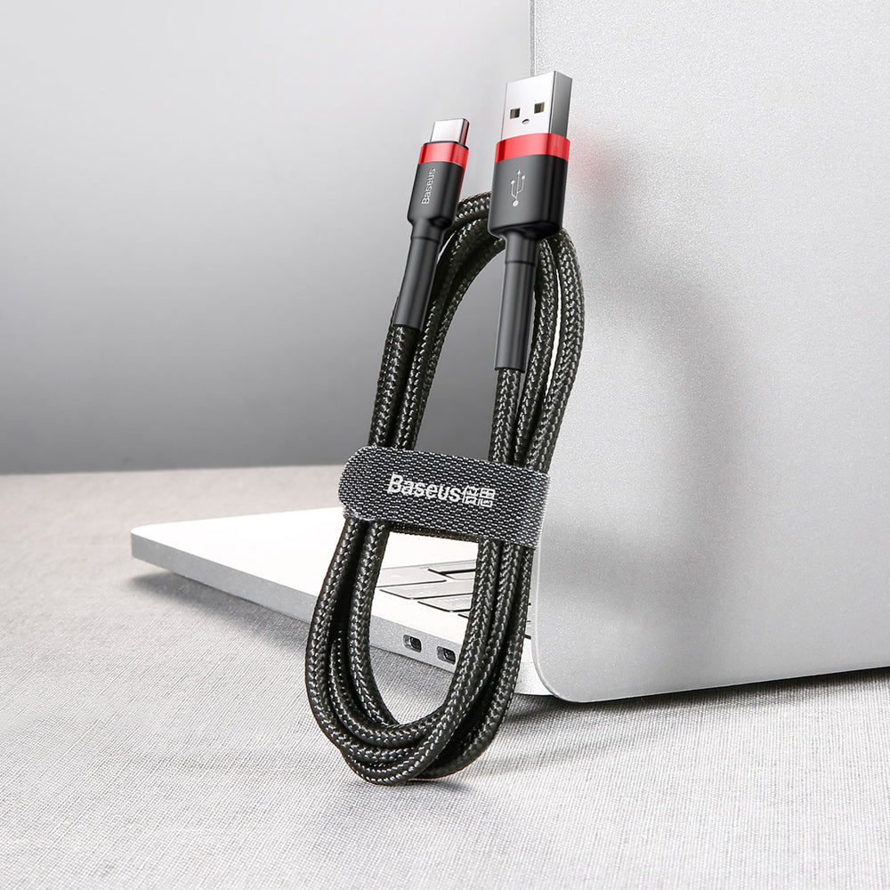 Baseus Cafule USB-A / USB-C QC 3.0 3A Cable 0.5 m - Black and Red