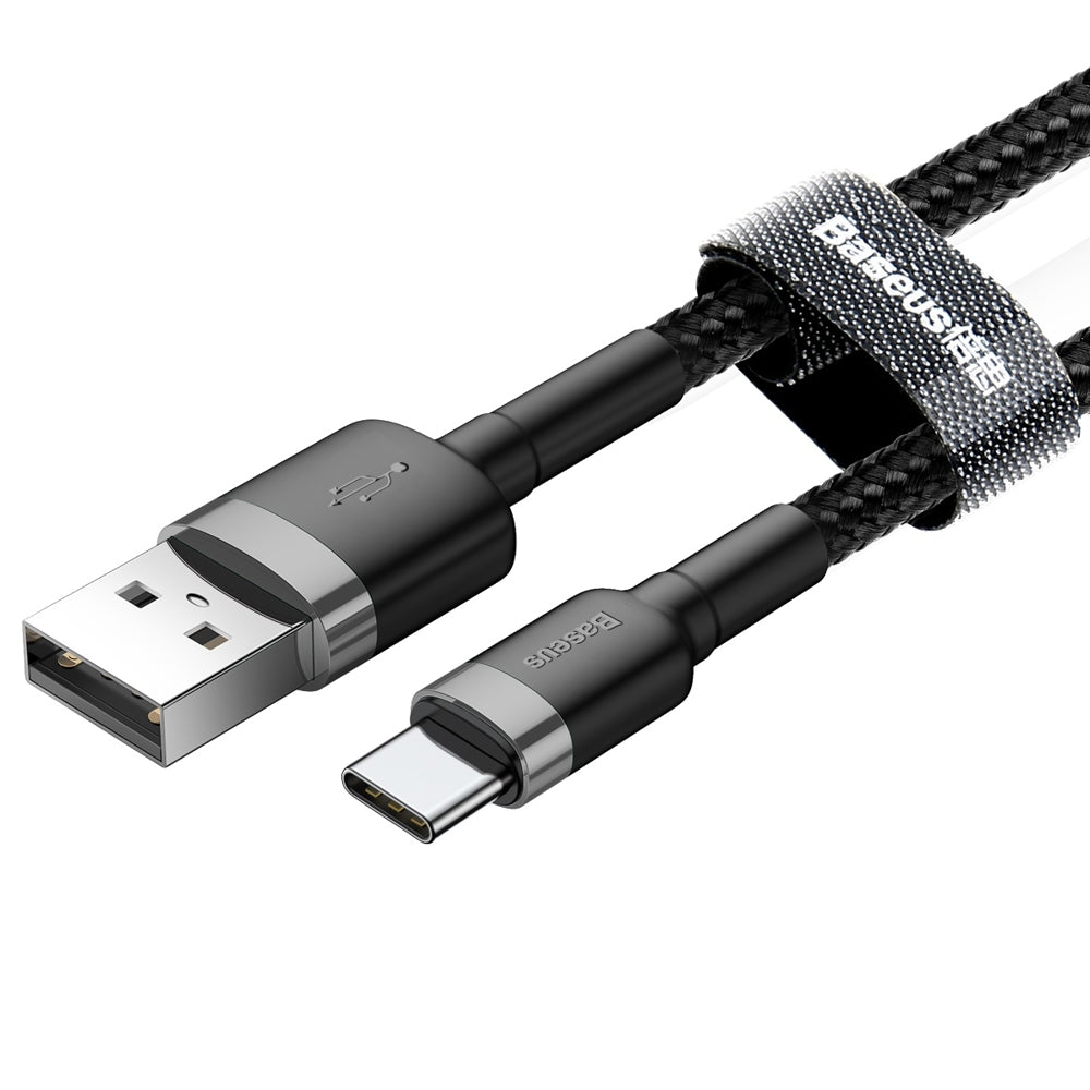 Baseus Cafule USB-A / USB-C QC 3.0 3A Cable 1 m - Black and Gray