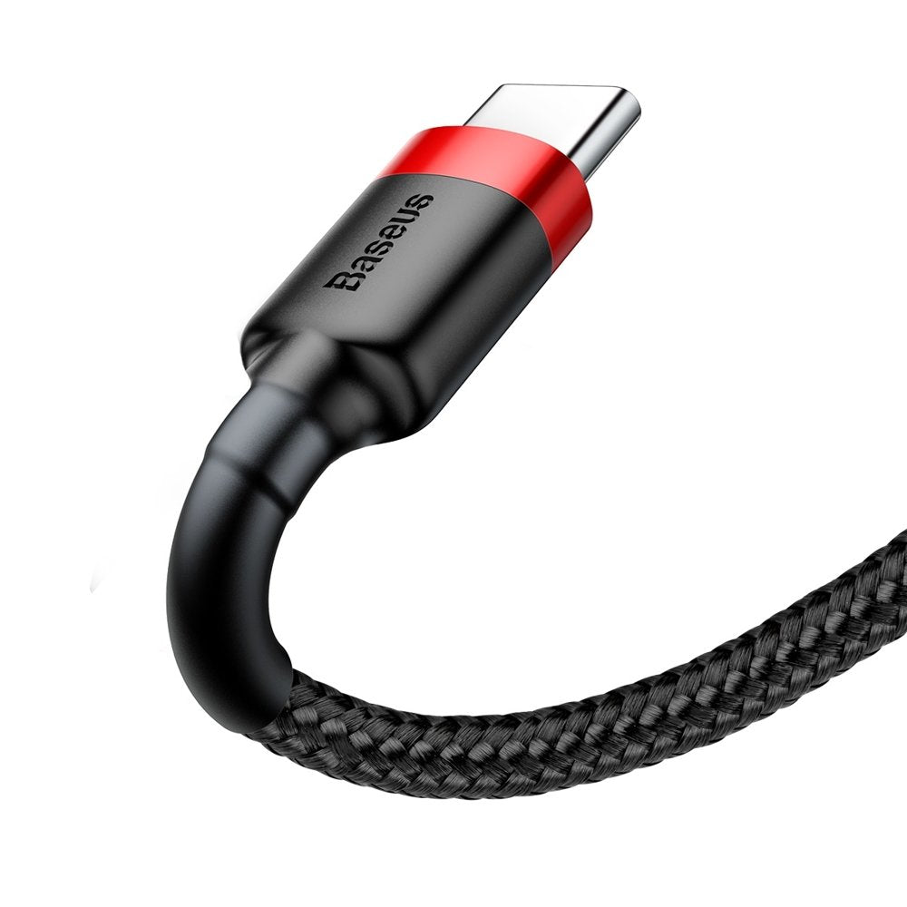 Baseus Cafule Cable Durable Nylon Cable USB / USB-C QC3.0 2A 2M Black and Red (CATKLF-C91)
