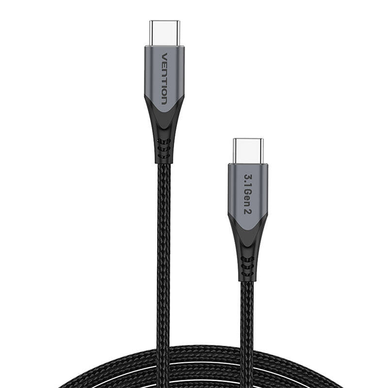 USB-C til USB-C 100W Vention TAHHF 5A 1m USB 3.1 Gen2 4k kabel (grå)
