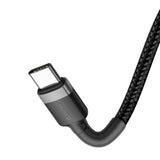 Baseus CATKLF-HG1 USB-C - USB-C PD QC kabel 60W 3A 480Mb/s 2m - sort og grå