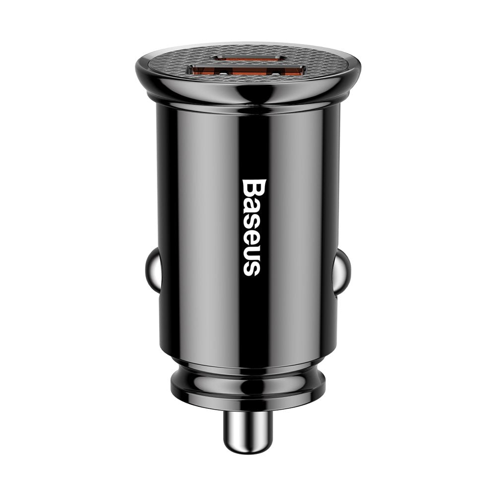 Baseus Circular PPS smart biloplader med USB Quick Charge 4.0 QC 4.0 og USB-C PD 3.0 SCP-porte sort (CCALL-YS01)
