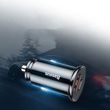 Baseus Circular PPS smart biloplader med USB Quick Charge 4.0 QC 4.0 og USB-C PD 3.0 SCP-porte sort (CCALL-YS01)