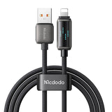 Mcdodo CA-5250 USB-A til Lightning-kabel, LED-skærm, 1,2 m