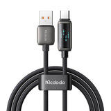 Mcdodo CA-2350 USB-A til USB-C kabel, 6A, LED-skærm, 1,2 m