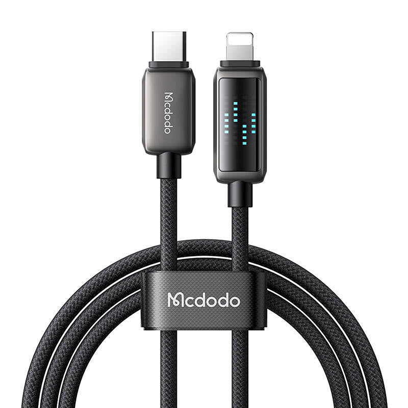 Mcdodo CA-2630 USB-C til Lightning kabel, 36W, LED-skærm, 1.2m