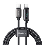 Mcdodo CA-4250 USB-C til USB-C kabel, 100W, LED-skærm, 1,2m