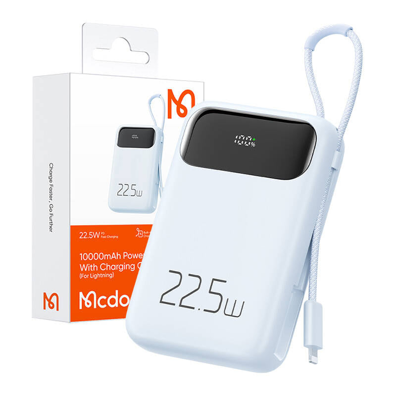 Mcdodo Power Bank MC-3254 10000mAh, 22.5W, til lys (blå)