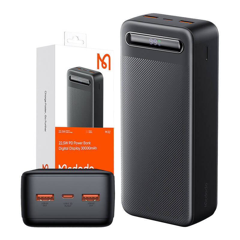 Power Bank Mcdodo MC-3911 Digital Display 30000mAh, 22.5W gør D (czarny)