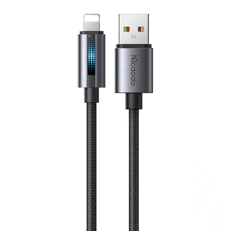 Mcdodo CA-5660 USB-A til Lightning-kabel med blinkende lys 1,2 m (sort)
