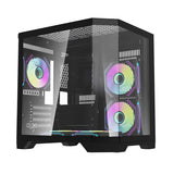 Darflash FT350 computerkasse + 5 aRGB-ventilatorer (sort)