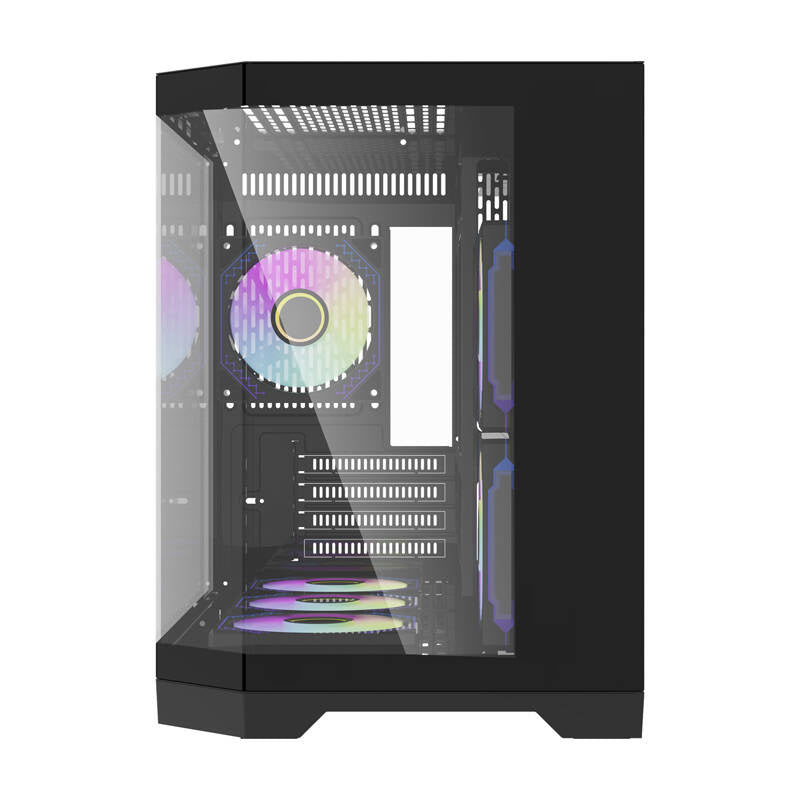 Darflash FT418 computerkasse + 6 aRGB-ventilatorer (sort)