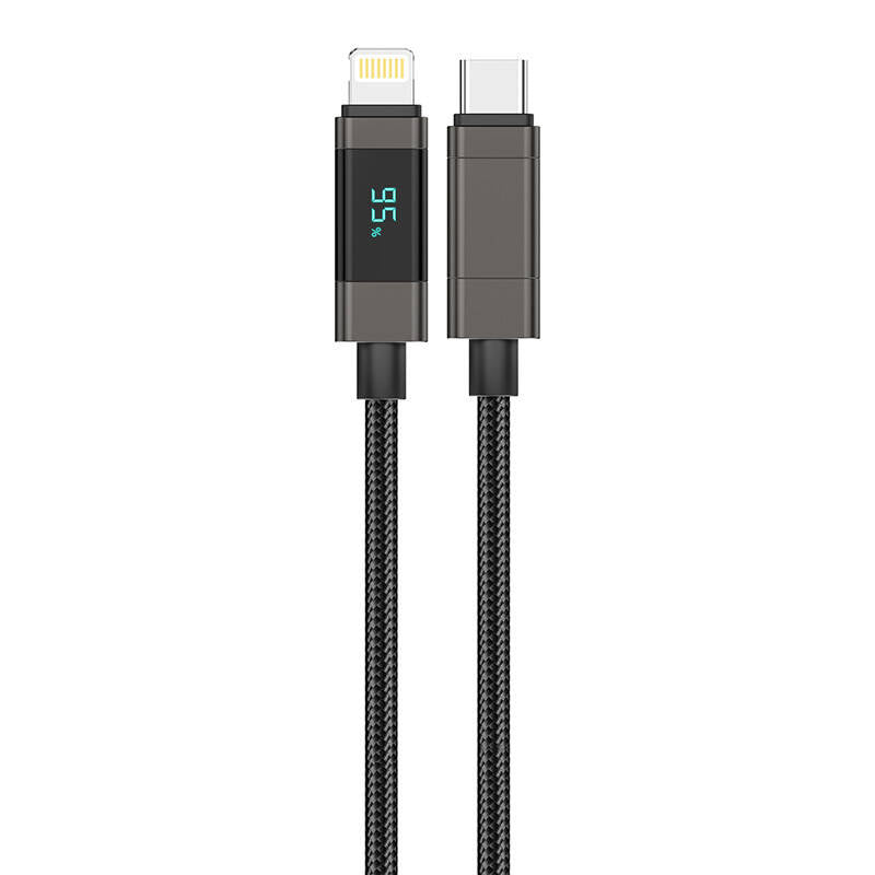 Foneng XS05 PD27W USB-C til Lightning-kabel, 1,2 m (sort)