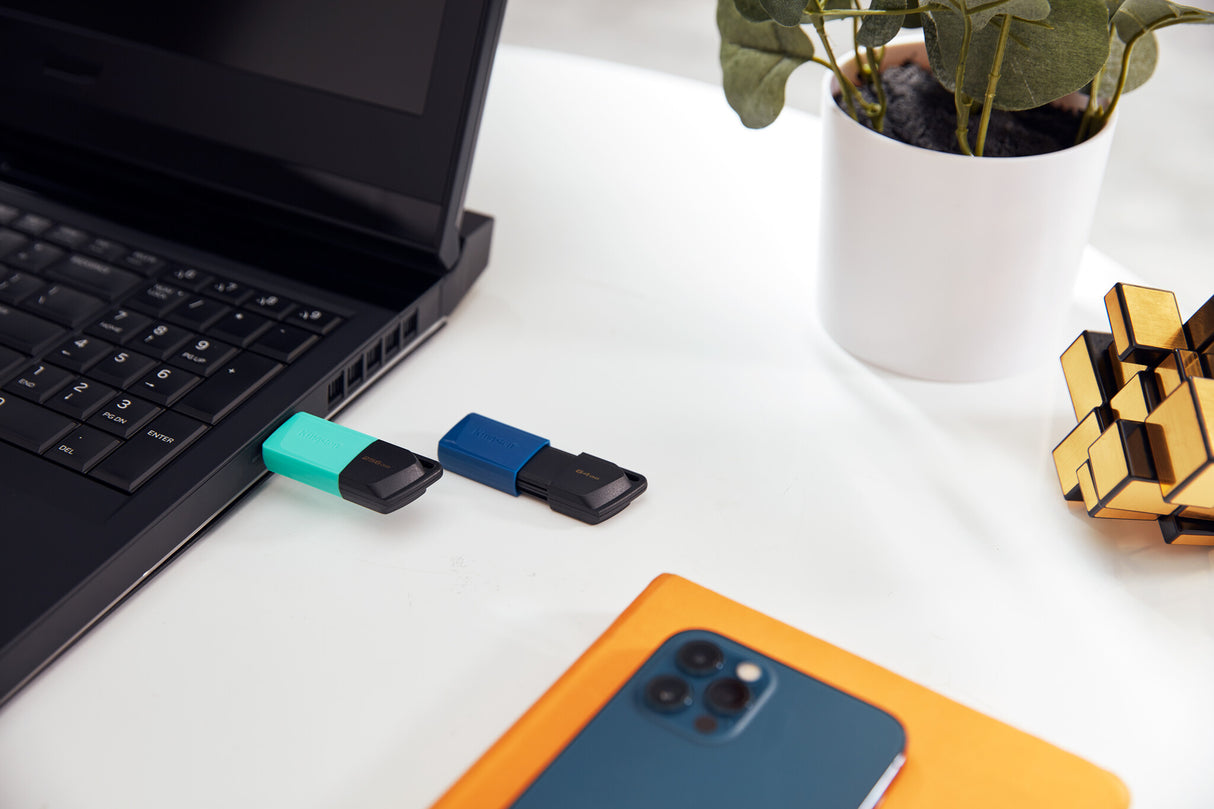 Kingston Technology DataTraveler 256 GB USB 3.2 Gen1 Exodia M (sort + turkis)