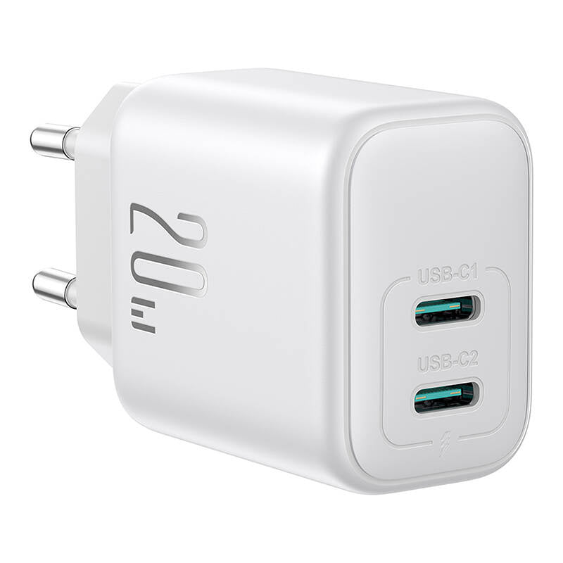 Joyroom JR-TCF12 Dual-Port (2C) 20W Power Charger (hvid)