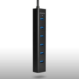 Axagon HUE-SA7BP interface hub USB 3.2 Gen 1 (3.1 Gen 1) Type-A 5000 Mbit/s Sort