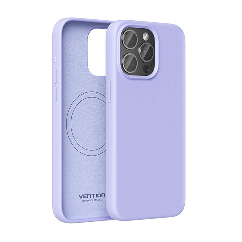 Vention KUFV0-30 Silicone Case til iPhone 15 Pro (lila)