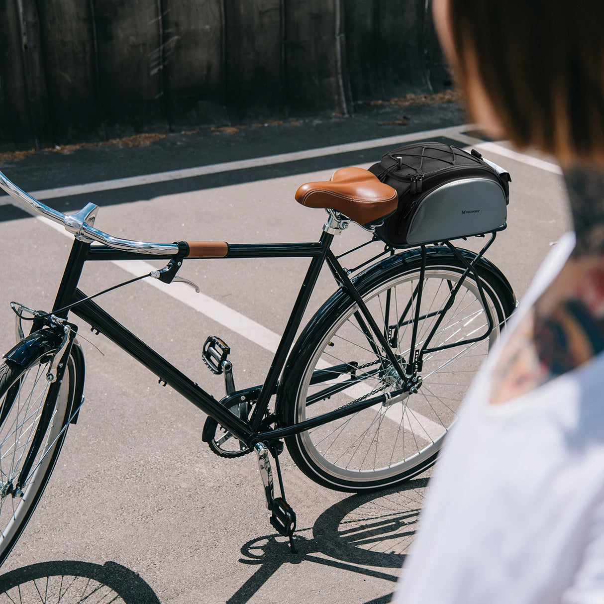 Wozinsky cykelbag med skulderrem 13l sort (WBB1BK)