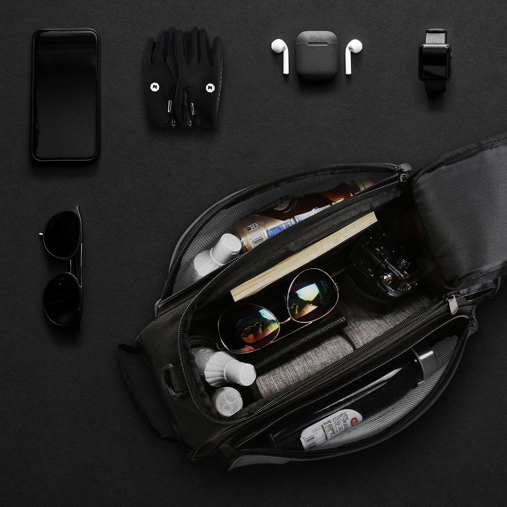 Wozinsky Bike Pannier Bag with Shoulder Strap 13L Black (WBB1BK)