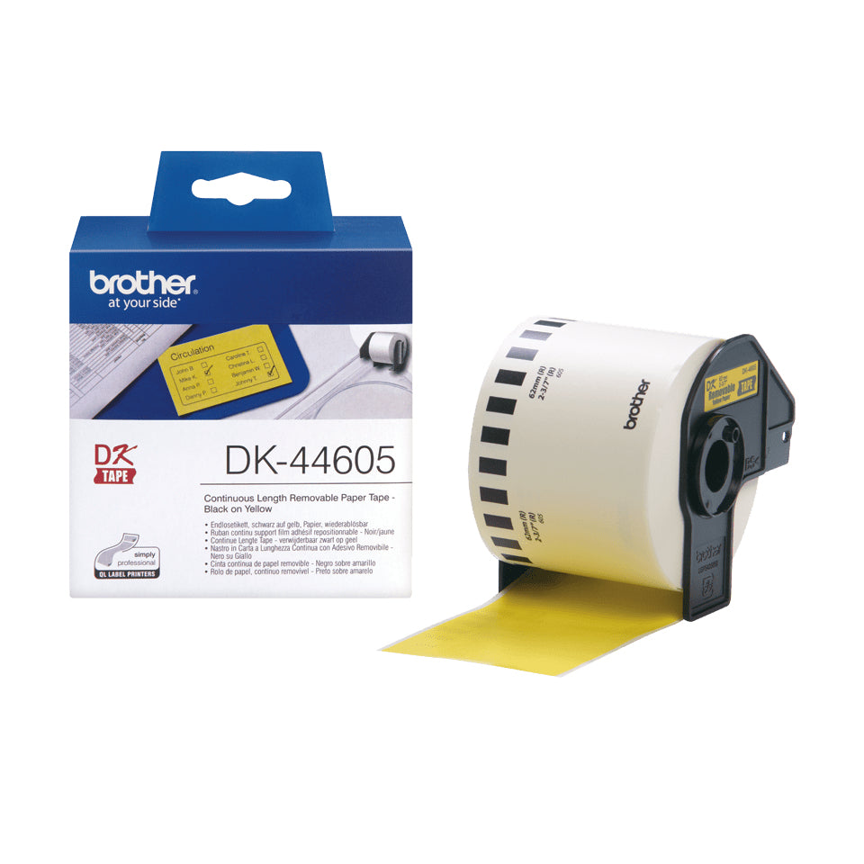 Brother DK-44605 print etiket Gul