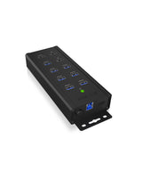 ICY BOX IB-HUB1703-QC3 USB 3.2 Gen 1 (3.1 Gen 1) Type-B 5000 Mbit/s Black