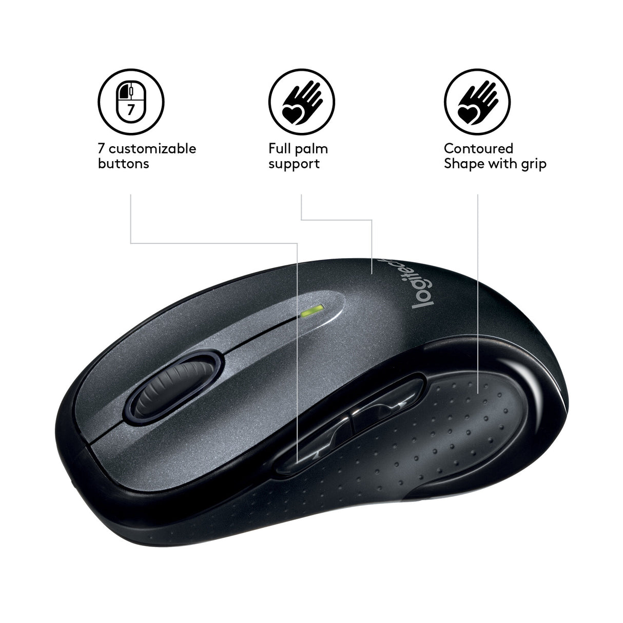 Logitech M510 mus Højre hånd RF trådløst Laser 1000 dpi