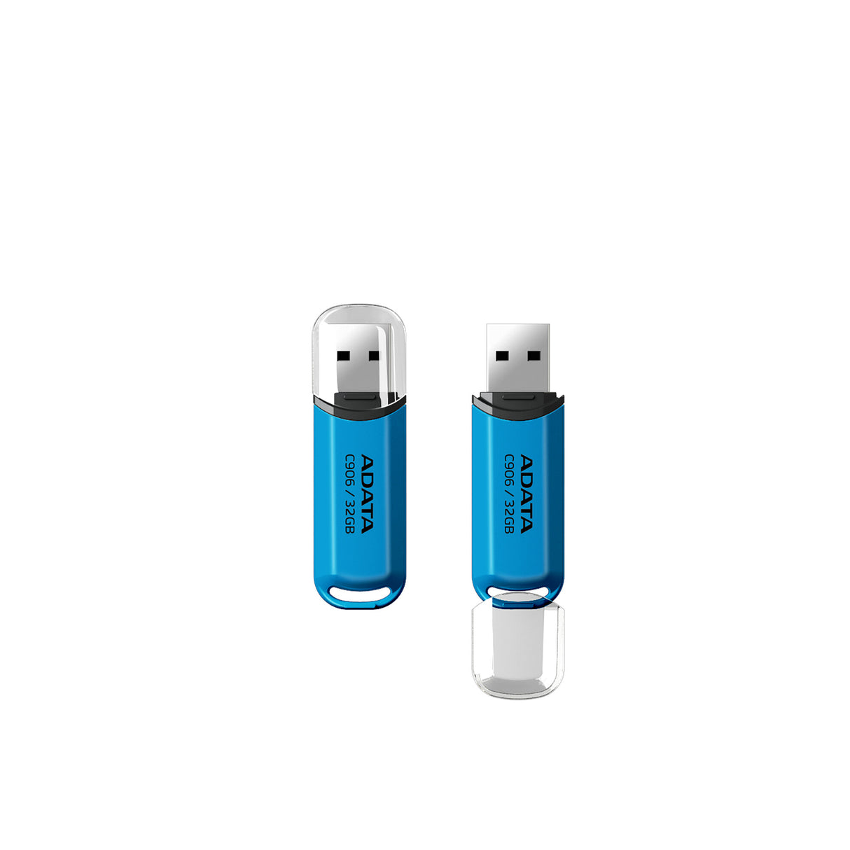 ADATA AC906-32G-RWB USB-nøgle 32 GB USB Type-A 2.0 Blå, Transparent