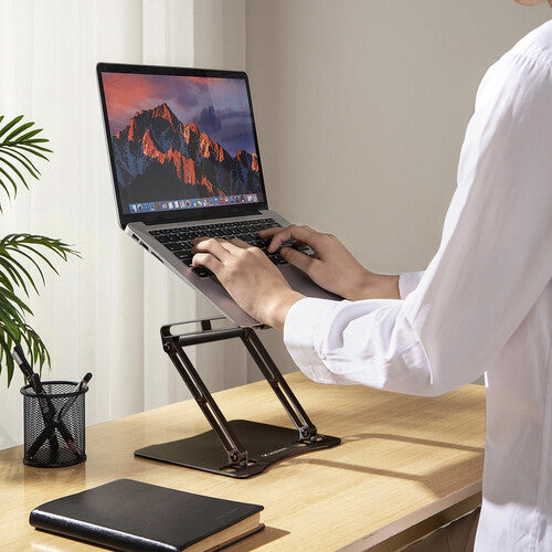 Wozinsky WRS-CPY75DSB Aluminiumsstativ til Laptop og Tablet + Gratis Smartphone-stativ - Sort