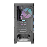 Darkflash DRX90 glas computerkasse (sort)