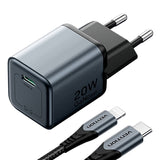 GaN Vention USB-C 20W oplader + USB-C-L 1m kabel (grå)