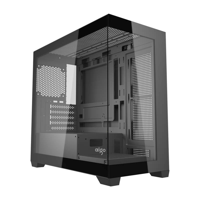 Darkflash C218M computerkasse + 6 ARGB-ventilatorer (sort)