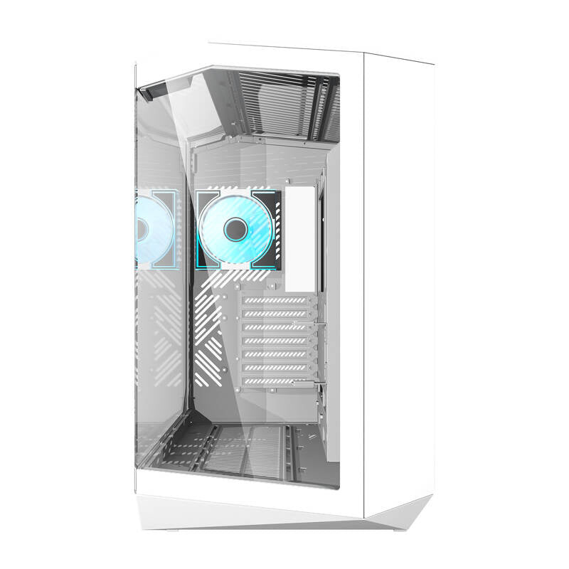 Darkflash DY470 computercase (hvid) + 4 ventilatorer