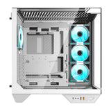 Darkflash DY470 computercase (hvid) + 4 ventilatorer