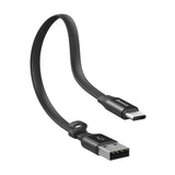 Baseus Nimble flad kabel USB / USB-C kabel med holder 2A 0.23M sort (CATMBJ-01)