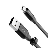 Baseus Nimble flad kabel USB / USB-C kabel med holder 2A 0.23M sort (CATMBJ-01)