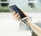 Baseus Nimble flad kabel USB / USB-C kabel med holder 2A 0.23M sort (CATMBJ-01)