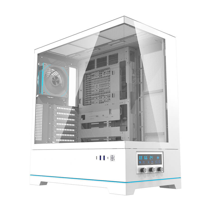 Darkflash DY451 PRO computercase (hvid) + 1 fan