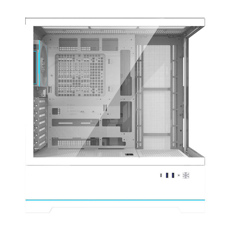 Darkflash DY451 PRO computercase (hvid) + 1 fan