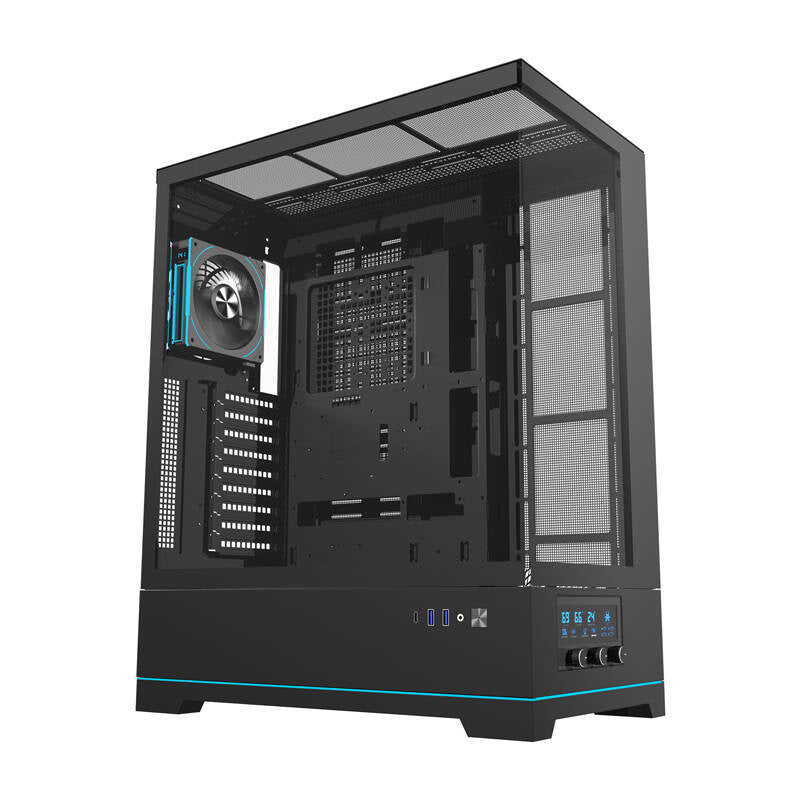 Darkflash DY451L PRO computerkasse (sort) + 1 ventilator