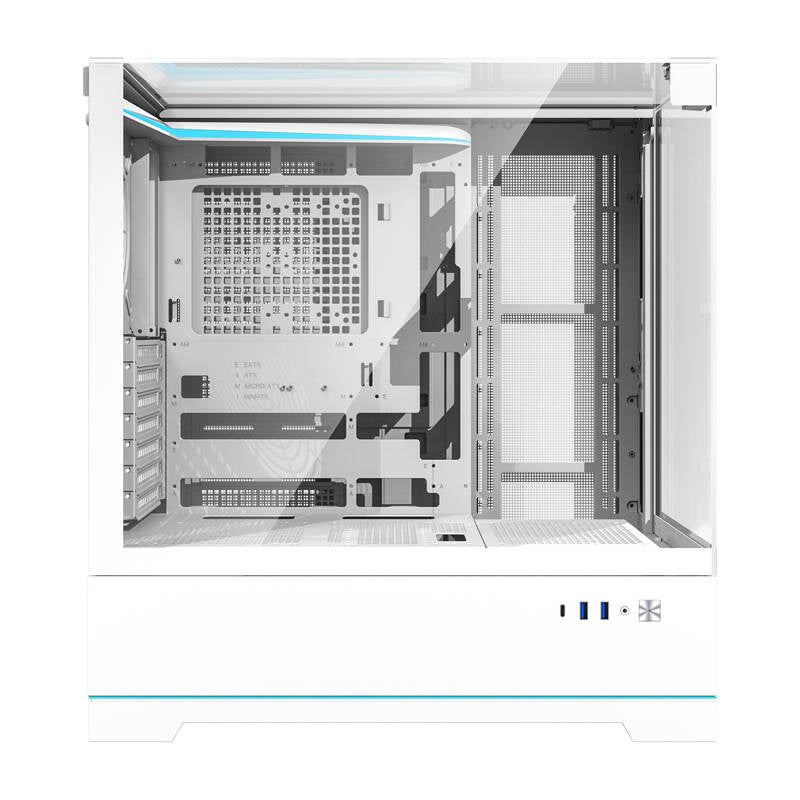 Darkflash DY450 computerhylster uden vifter (hvid)